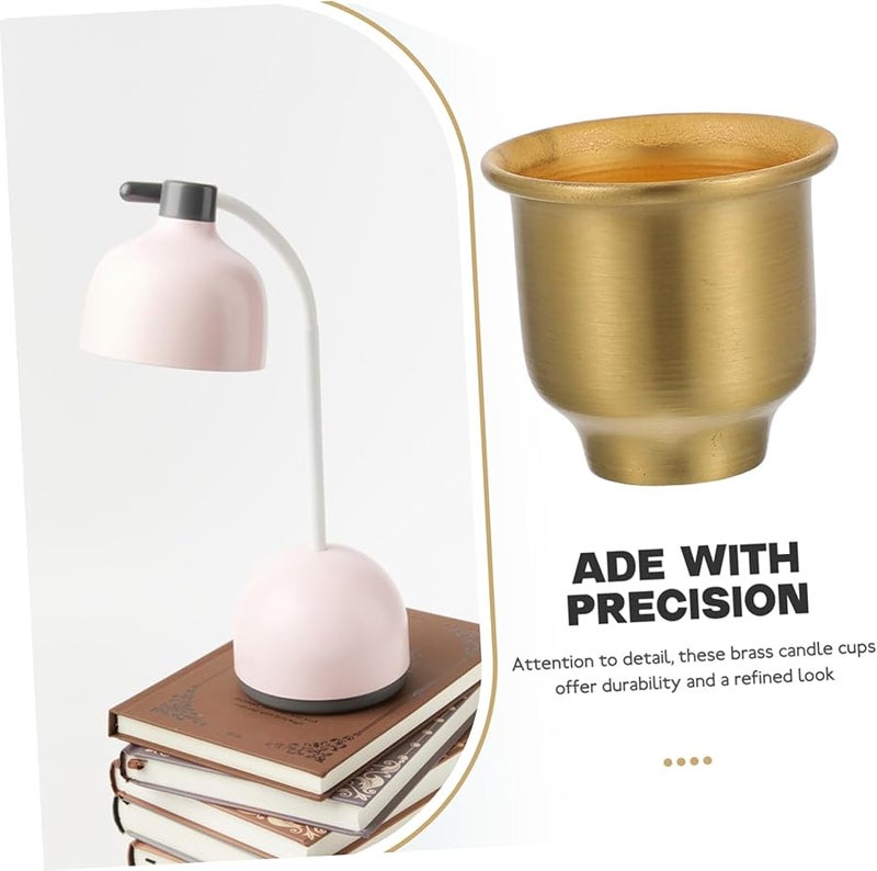 Brass Rolled Edge Candle Lamp Holder for Tealight and Votive Safe Decor Lighting - Image 3